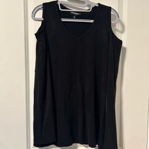 Black cut out shoulder sweater